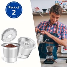 2x K Cup Reusable Coffee Pods for Keurig: Stainless Steel Refillable K Cup