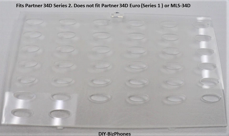 DIY-BIZPHONES-AVAYA Plastic Label Cover Avaya Partner-34D Series-2 Phone Overlay Oval Buttons Desi