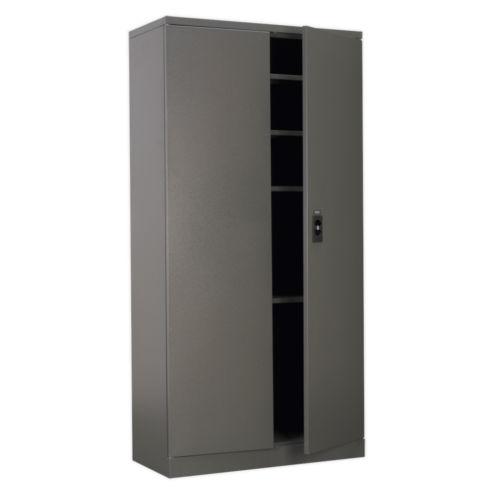 Tool Floor Cabinet 4 Shelf 2 Door Garage Workshop Storage Unit D Sealey SC01