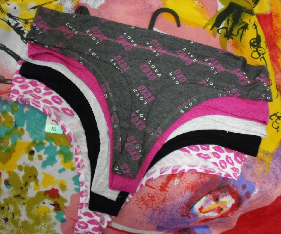 5 件全新 XOXO INTIMATES XO8507 5PKBL 无线棉裤 XL — 第 2/2 张图片