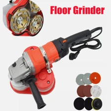 110V Three Head Dustless Grinder Triangle Floor Grinder Grinding Edge Concrete
