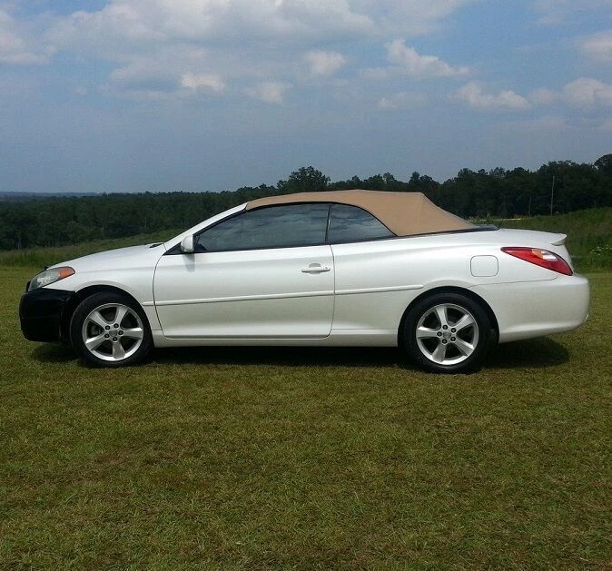 Se adapta a Toyota Camry Solara 2004-2009 convertible techo blando y ventana de vidrio sarga bronceada Foto 2 de 2