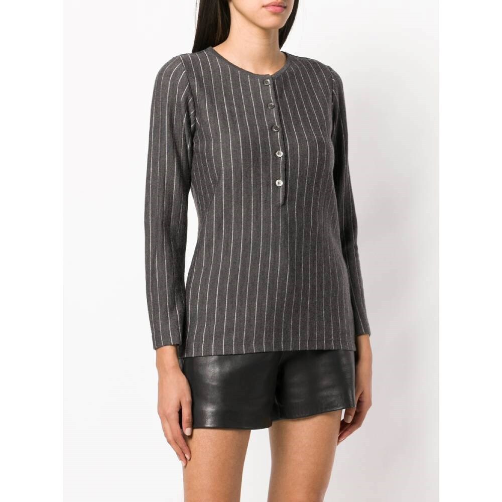 Yves Saint Laurent Maglione o Cardigan Vintage Col. Grigio Taglia 42 IT