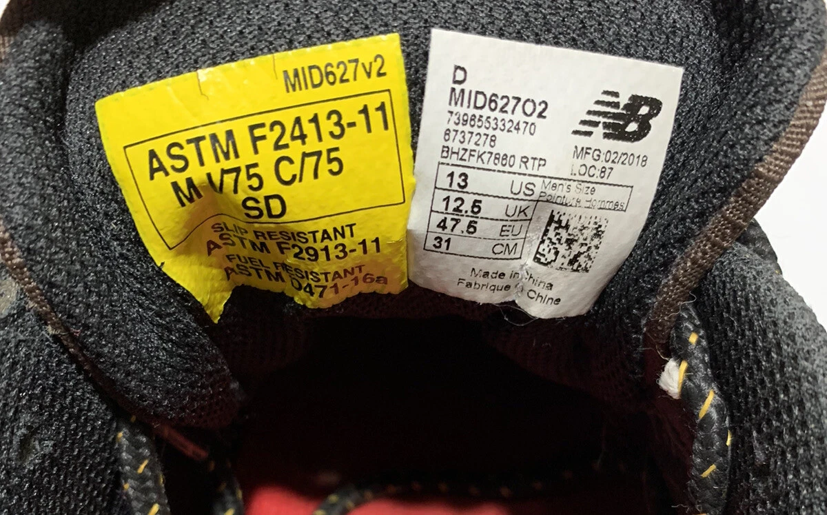 Scarpe New Balance 627 punta acciaio MID627v2 pelle marrone scamosciata uomo taglia 13