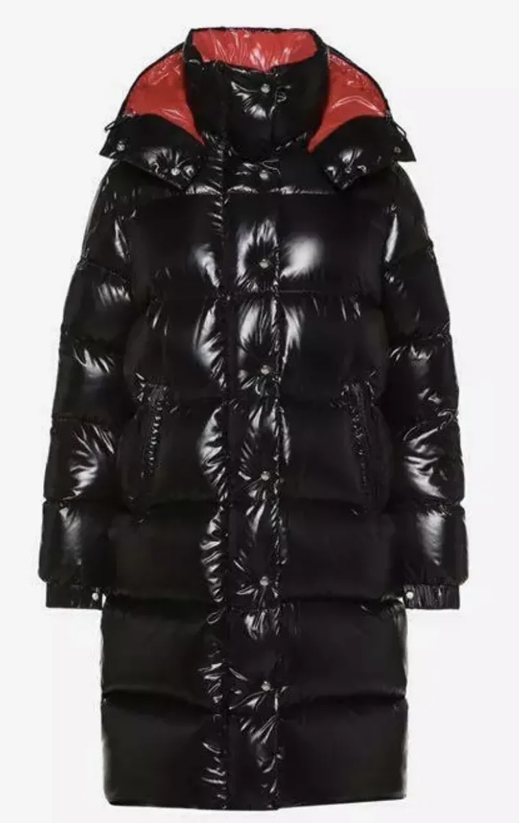 elegante En el piso una vez Moncler Valentino VLTN Women Black Logo Quilted Coat Jacket Size 40 M | eBay