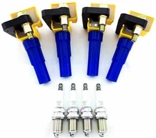 4 PACK IGNITION COILS for IMPREZA STI 2.5L FORESTER LEGACY OUTBACK + SPARK PLUGS