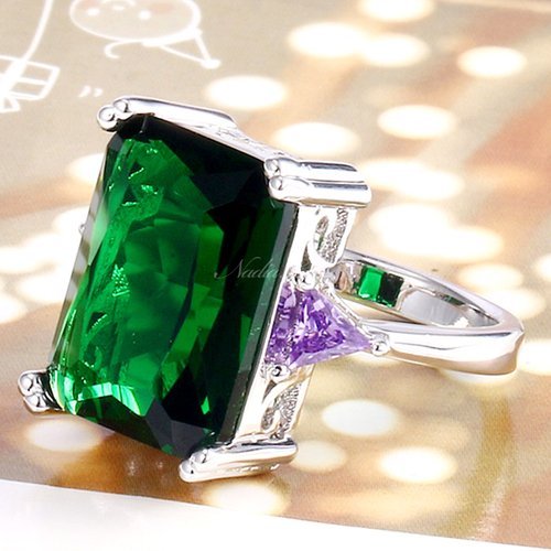 Drop Dead Gorgeous BRAND NEW 11 Carat Emerald Cut Ring~Size 7~Gift Bag Included