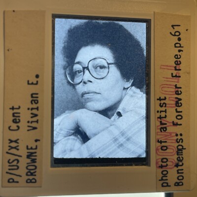 Vivian E. Browne  Photo Of Artist  African-American Art 35mm Slide