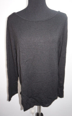 Zanzea Black Lightweight Sweater Shirt Top Woman Sz L