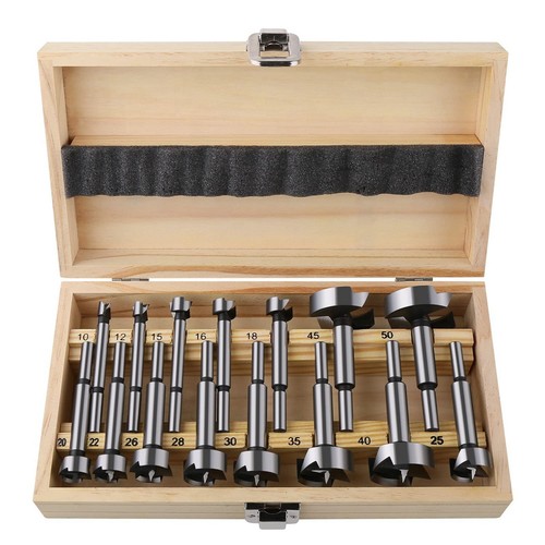 15tlg 10-50mm Forstnerbohrer Satz Forstnerbohrer Set Holzbohrer Holzkasten NEU - Bild 18 von 18