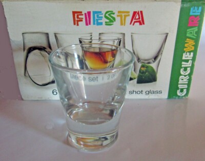 Fiesta Circleware 6 Piece Shot Glass Set  2 oz  from Italy