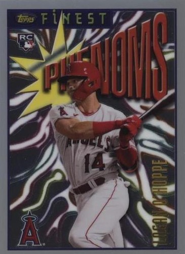 2023 Topps Finest Logan O'Hoppe Green Speckle Refractor RC Rookie