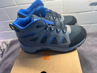 Merrell Oakcreek Waterproof Gray & Blue Hiking Boots 11.5 Men main image 4