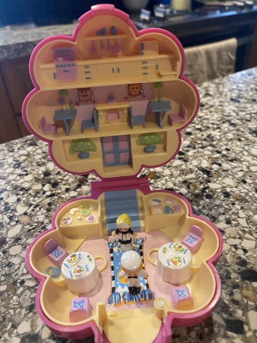 Vintage POLLY POCKET Mr Fry's Restaurant. COMPLETE. Bluebird 1990 Pink Flower - Bild 3 von 7