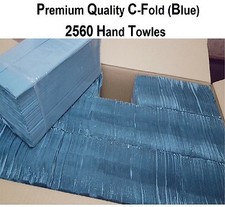 C-Fold Multi Fold Paper Hand Towels in Blue 1 Ply Case of 2560 Soft Tissues 