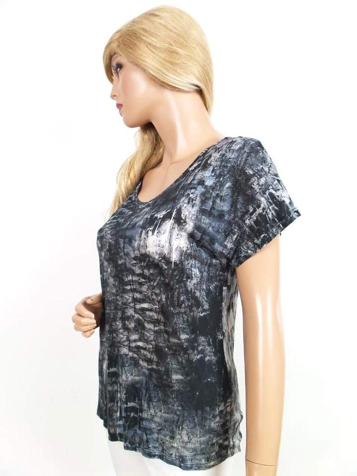 2nd Day  Größe XS Tunika-Bluse Modal 100% Kurzarm Tierdruck - Bild 2 von 4