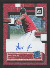 Luis Frias 2022 Donruss Optic Rated Rookie Red Mojo Prizm /99 Auto #RRS-LF