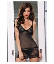 Seven 'til Midnight Parisian Lace & Mesh Chemise (STM9184)