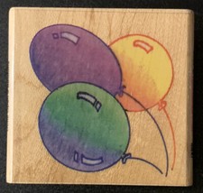 Stampendous Three Open Balloons Rubber Stamp