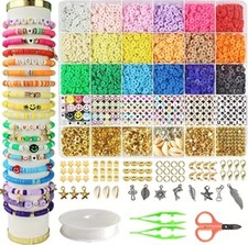 DIY Bracelet Kit  Clay Beads  Tools  Fun Jewelry Craft Various Sets 