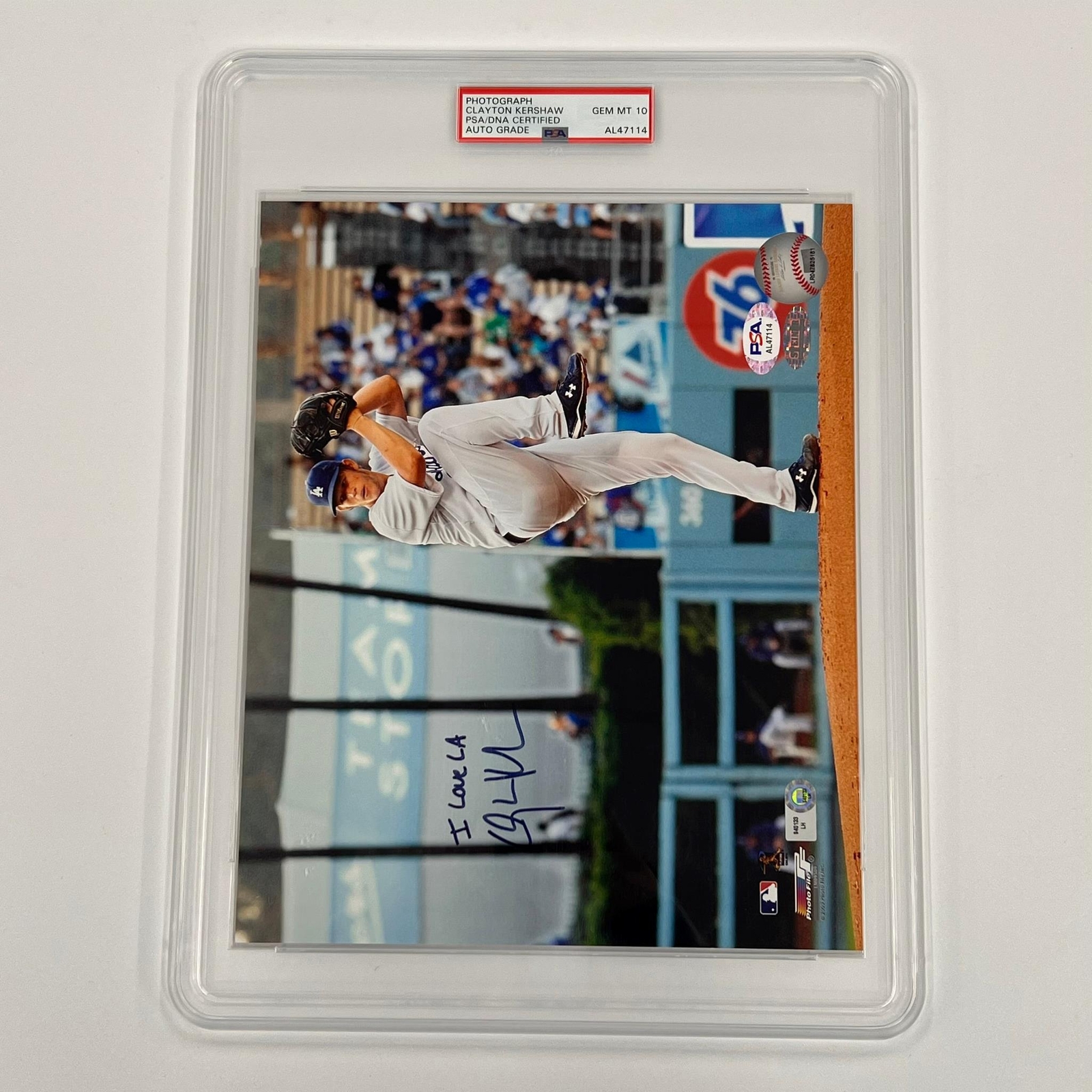 Clayton Kershaw signed 8x10 photo PSA/DNA AUTO 10 Slabbed Los Angeles Dodgers Au 