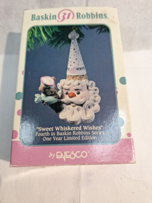 1993  SWEET WHISKERED WISHES '' - 4th Baskin Robbins Series Enesco Ornament