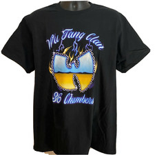 Wu-Tang Clan T-Shirt Size Medium Fire Lightning Authentic Wu-Tang W Logo Tee NEW