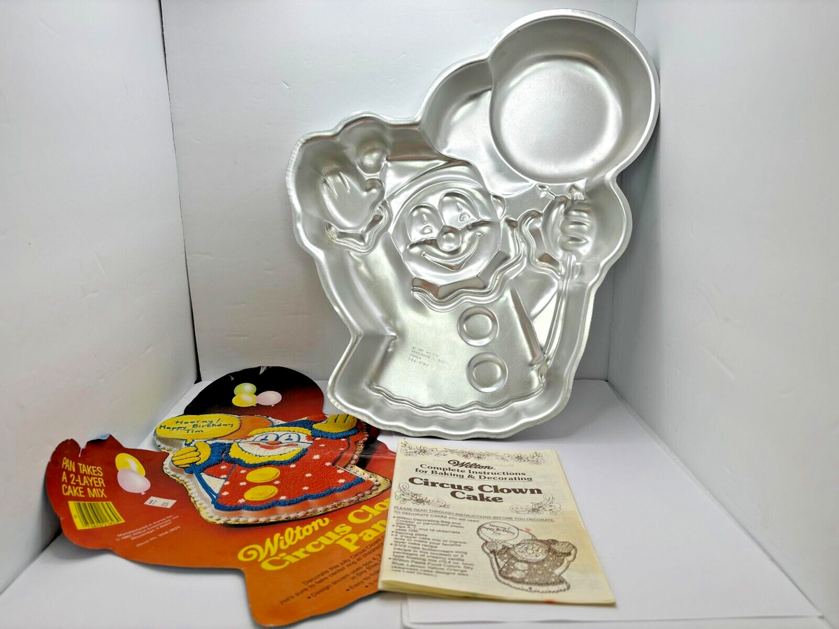 VTG 1982 Retired Wilton Circus Clown Birthday Party Cake Pan 2105