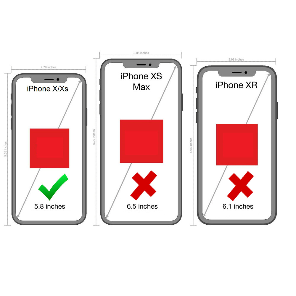 for iPhone X/Xs Slim Full Color Shockproof Exposure Case HOT PINK
