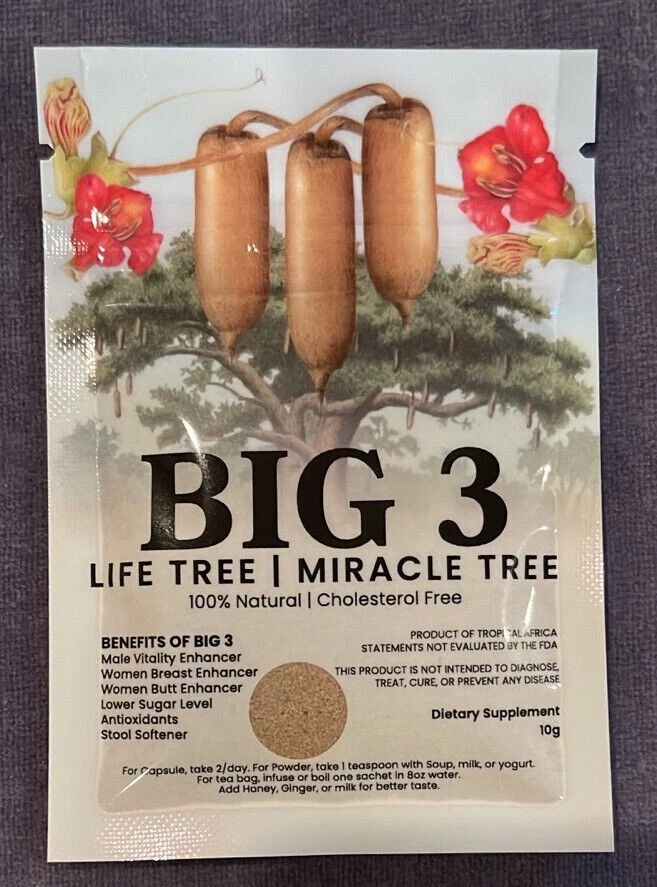 BIG 3 made of Kigelia Africana 100% Natural - Male Enlargement 50g Powder - Image 4 of 4