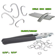 West Coast Paracord Hog Ring Clip 3/4", 1/2" Fence, Cages, Doll Repair