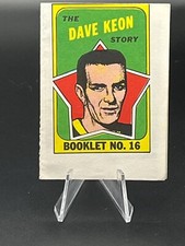 1971-72 Topps Hockey Insert Booklet #16 Dave Keon Toronto Maple Leafs NM OC