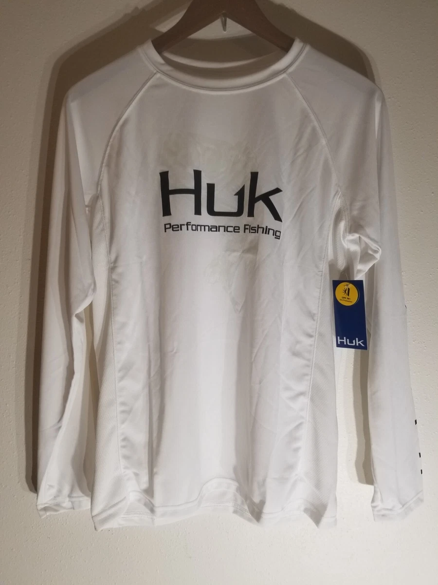 Huk Performance Fishing Long Sleeve T-Shirt UPF 30+ Size Youth XL