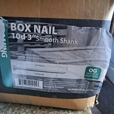 25 pounds 3" Galvanized Nails Round Head Smooth Shank 10d Framing / Deck / Fence