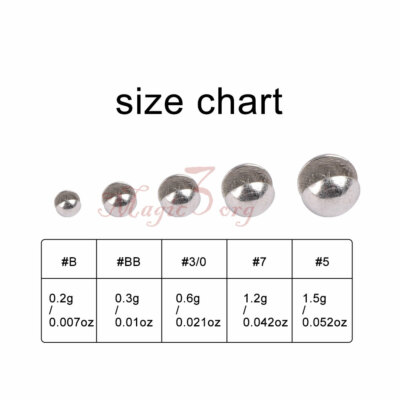 Split Shot Weight Size Chart Fishing Sinkers And Weights Removable