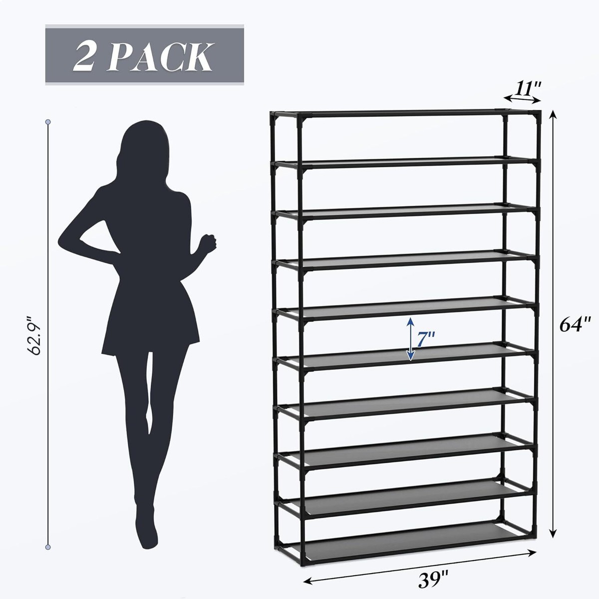Shoe Organiser 100 Pair Shoe Rack 100 Pair Shoe Organizer TY ARTS