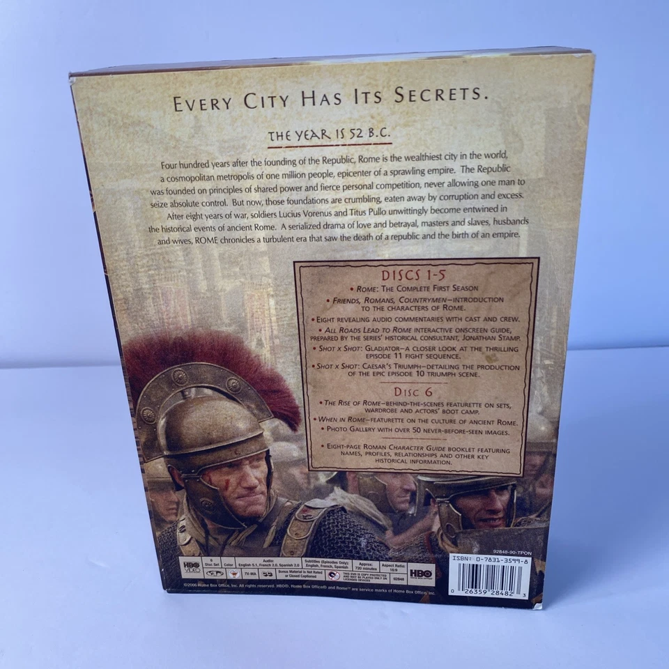 ROME-The Complete First Season (DVD, 6-Disc Box Set) HBO TV Collectable Deluxe Foto 3 de 4