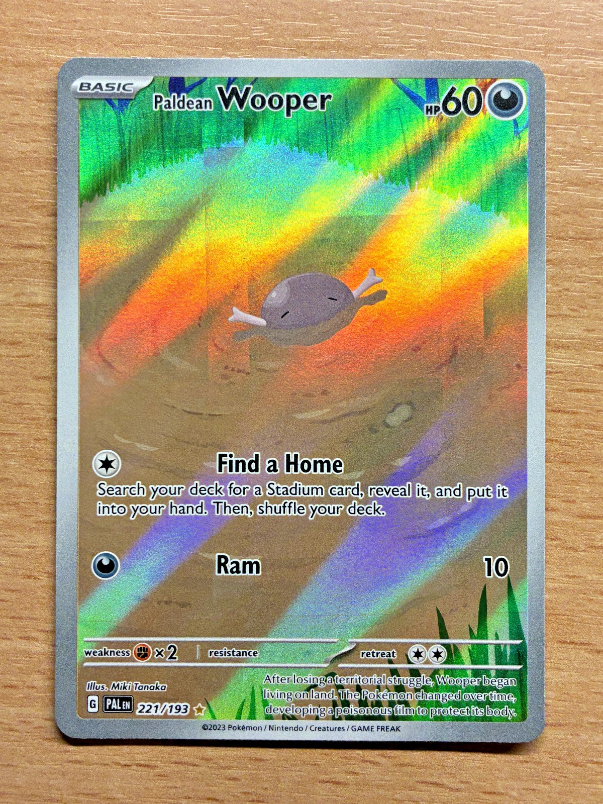 Paldean Wooper 221/193 Sv02: Paldea Evolved Holo Illustration Rare Near Mint