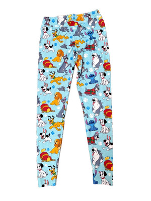 Disney Parks DISNEY DOGS Leggings Adult Small Lady Dalmatian Pluto Stitch Authen