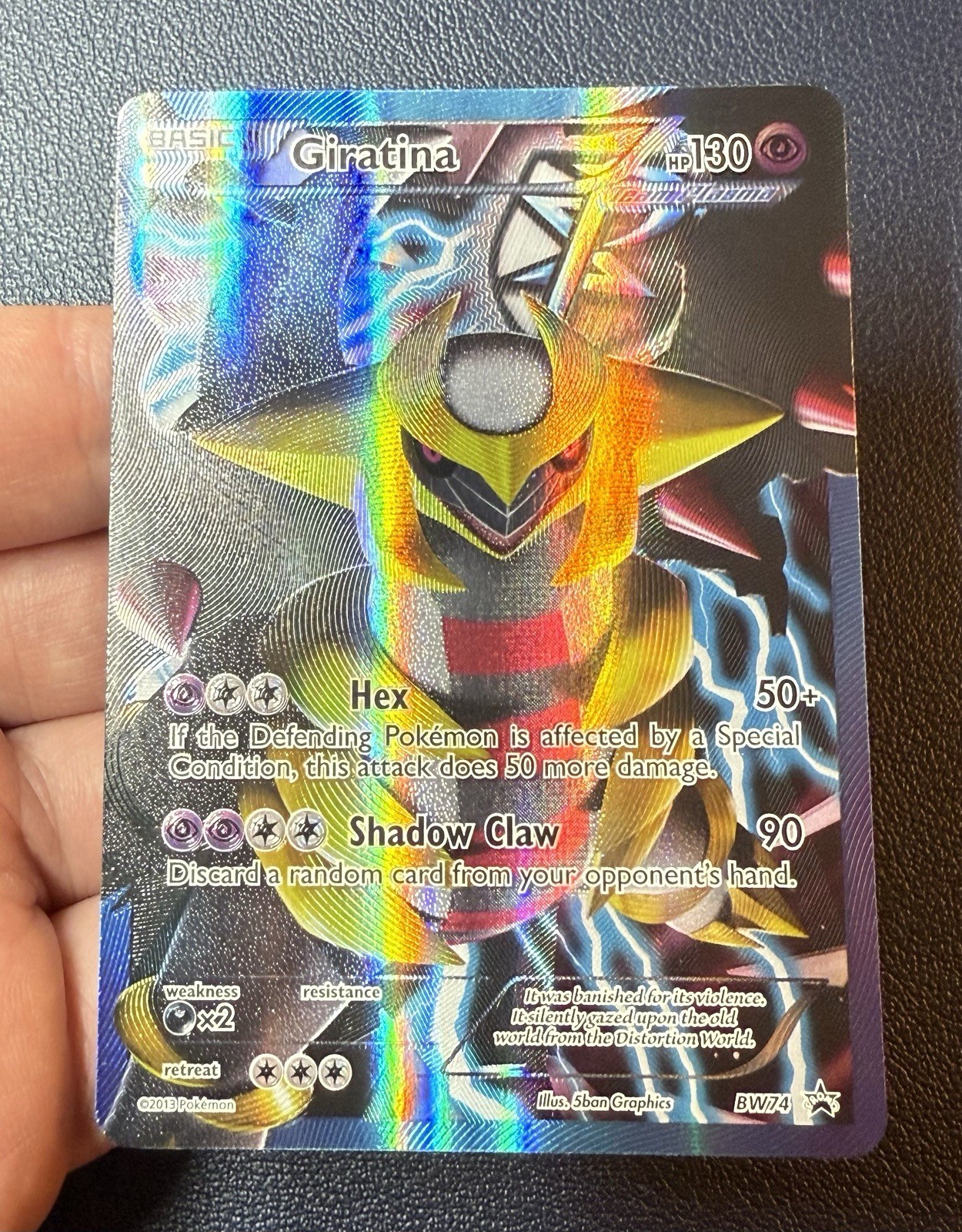 2013 Pokemon Team Plasma Giratina Full Art BW74 Black Star Promo Near Mint