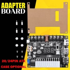 20/24Pins ATX Power Supply Breakout Board Adjustable Voltage Module / Case HOT