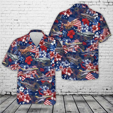 US Air Force North American F-100 Super Sabre, 4th Of July Hawaiian Shirt