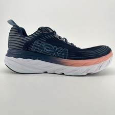 Hoka One One Bondi 6 Womens Size 9D Blue White Athletic Running Shoes Sneakers