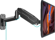 Single Monitor Wall Mount for 13 to 32 Inch Computer Screens, Height Adjustable