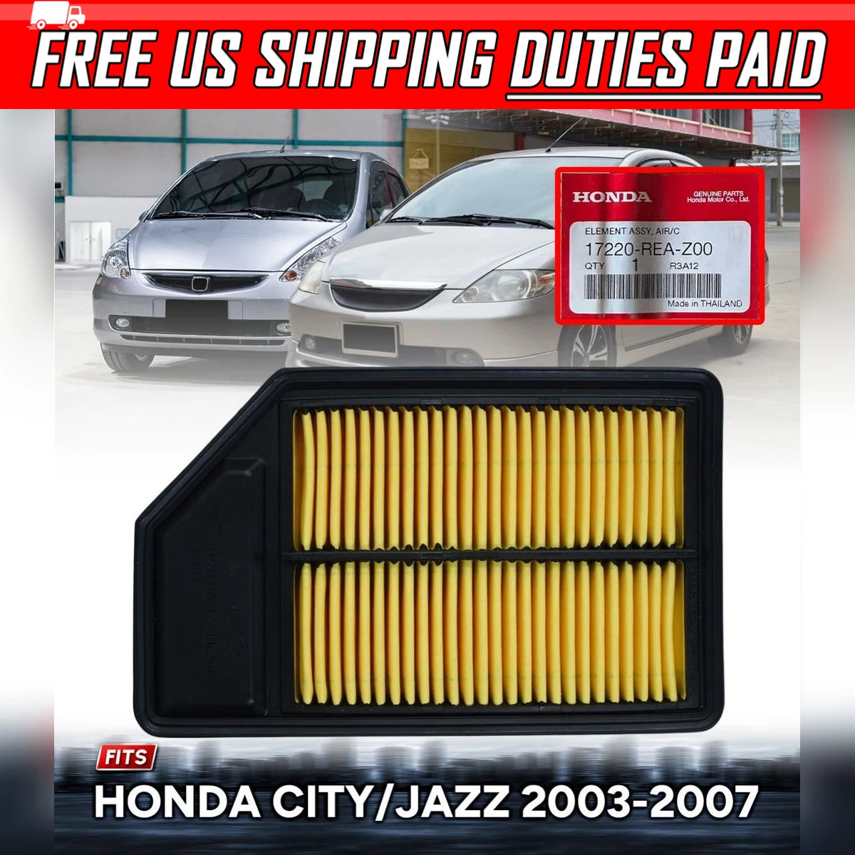 Air Filter For Honda City 1.5 V-Tec 17220-REA-Z00 GENUINE for sale