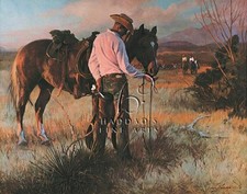 Sharing an Apple Art Print by Tom Ryan 15 x 12" Paper Size New Unframed