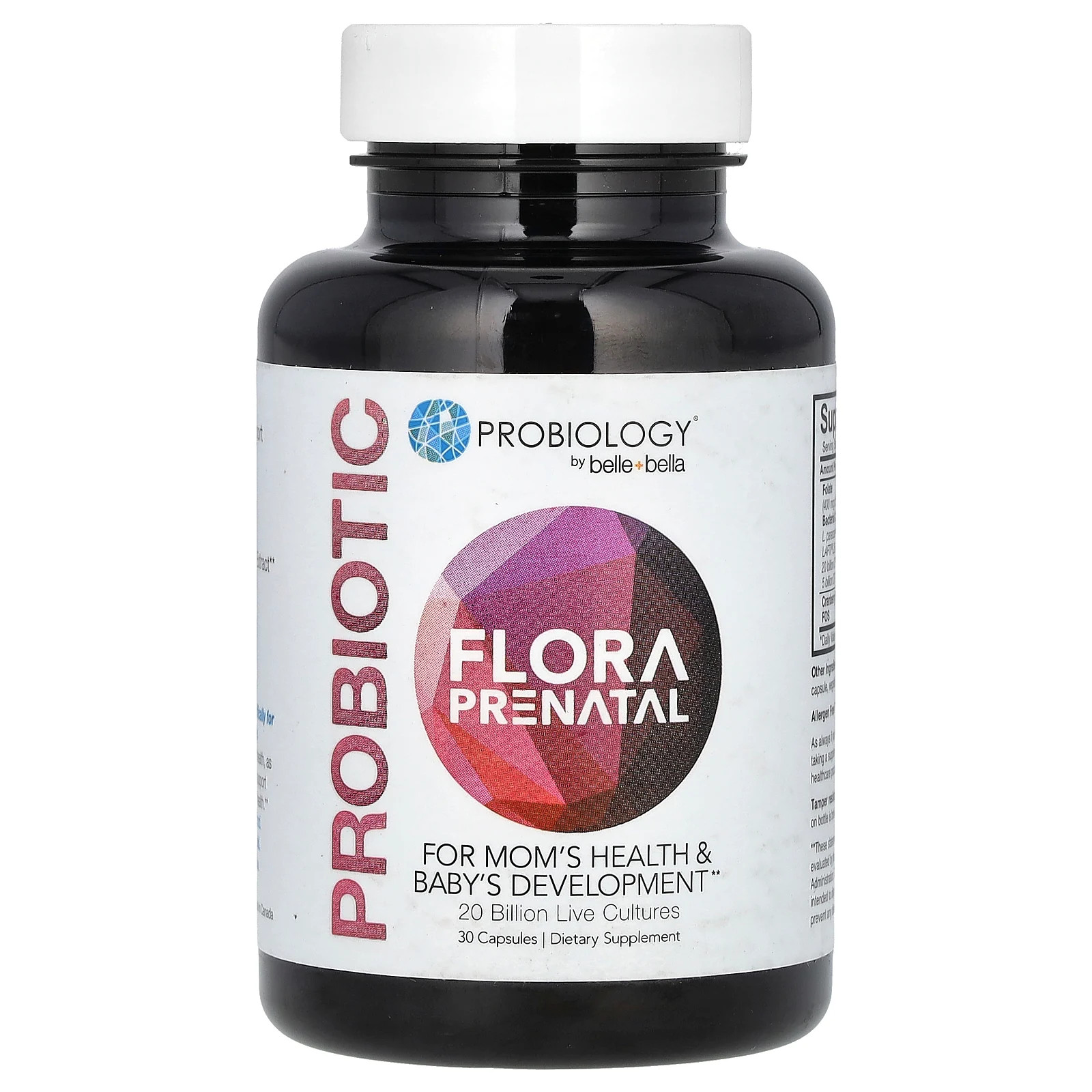 Пробиотическая флора пренатальная, 20 миллиардов живых культур, 30 капсул