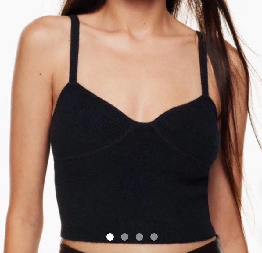 Wilfred Aritzia Wool Cashmere Black Sicily Sweater Tank Size XS