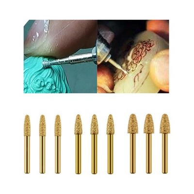 3x Schleifscheiben Bits Warhead Body Shape Grinding Mounted Point für Stein