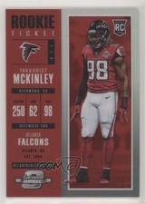 2017 Panini Contenders Optic Rookie Ticket Red Prizm /199 Takkarist McKinley gn1